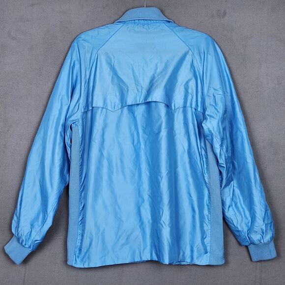 VINTAGE IZOD LACOSTE Jacket Mens Medium Blue Windbreaker 90s Retro Vented Light - Picture 2 of 15